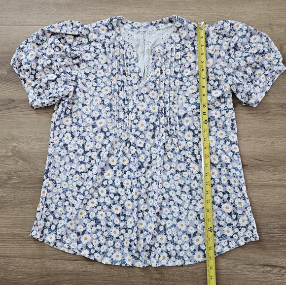 Micoson Floral Puff Sleeve Top Size XXL - Picture 7 of 11